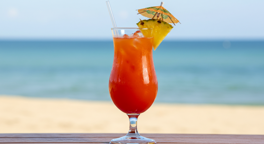 Caribbean Punch cocktail in Cancun